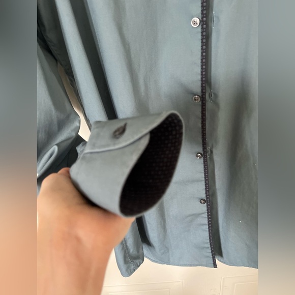 Hugo Boss Slim Fit Easy Iron Blue Jerry Button-down shirt - Picture 5 of 13